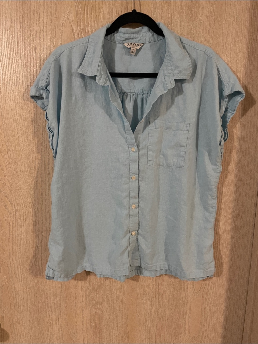 Orvis Pale Blue Short-Sleeve Button-Down Shirt